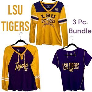 LSU Tiger Shirts Size Large 3 piece bundle jersey tee, college gear, athletics